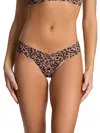 Hanky Panky Printed Signature Lace Low Rise Thong In Multi