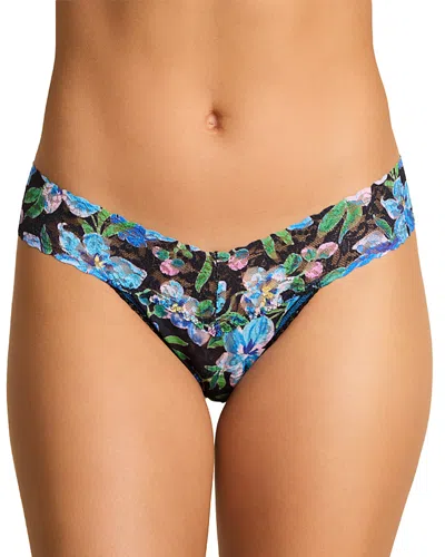 Hanky Panky Printed Signature Lace Low Rise Thong In Multi