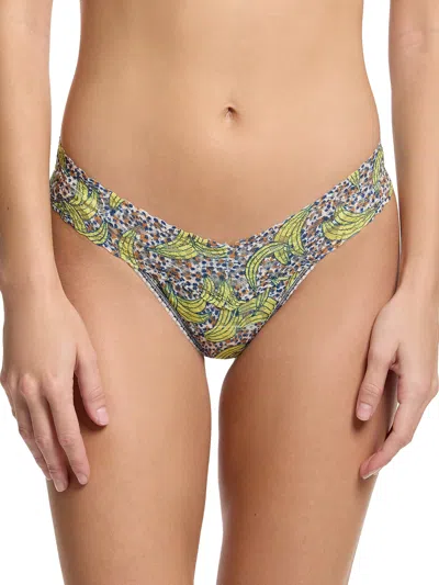 Hanky Panky Printed Signature Lace® Low Rise Thong In Green