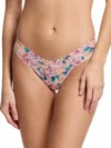 Shop Hanky Panky Printed Signature Lace® Low Rise Thong In Multicolor