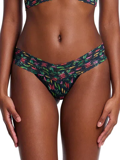 Hanky Panky Printed Signature Lace Low Rise Thong In Multicolor