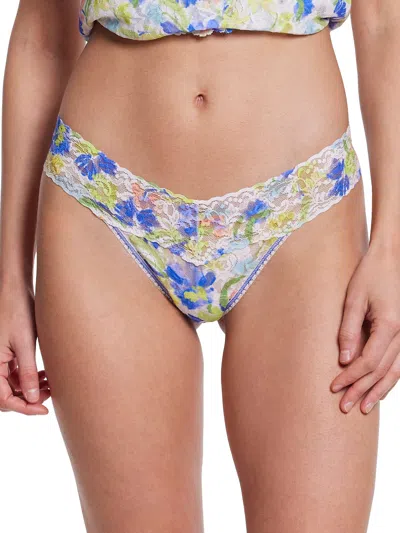 Hanky Panky Printed Signature Lace Low Rise Thong In Brush Strokes