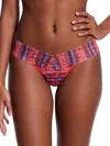 Hanky Panky Printed Signature Lace Original Rise Thong Underwear In Multicolor