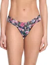 Hanky Panky Plus Size Printed Retro Lace Thong In Multicolor