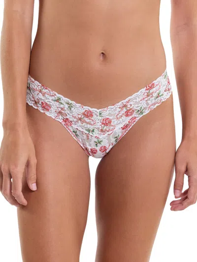 Hanky Panky Printed Signature Lace Low Rise Thong In Multicolor