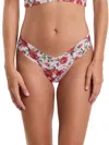 Hanky Panky Printed Signature Lace Low Rise Thong In Multicolor