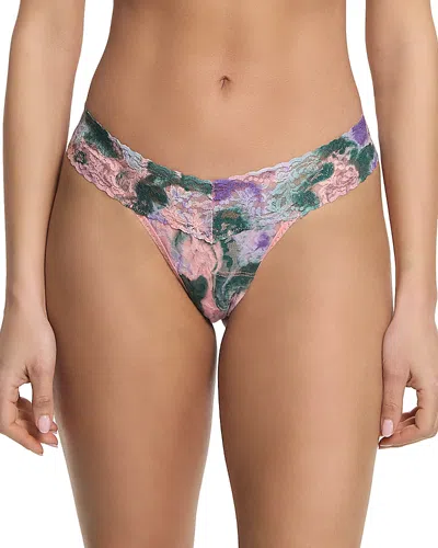 Hanky Panky Printed Signature Lace Low Rise Thong In Painter