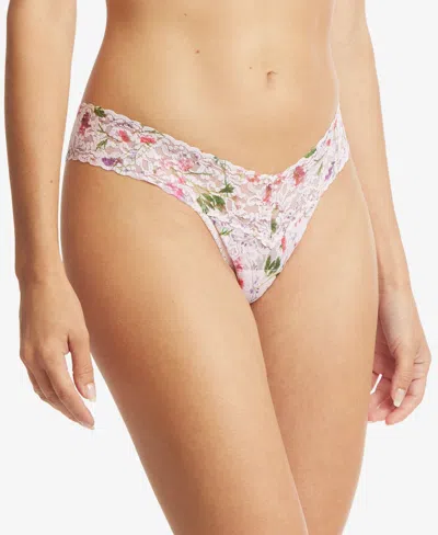 Hanky Panky Printed Signature Lace Low Rise Thong, Pr4911 In Rise And Vines