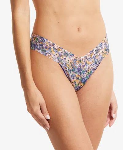 Hanky Panky Printed Signature Lace Low Rise Thong, Pr4911 In Staycation