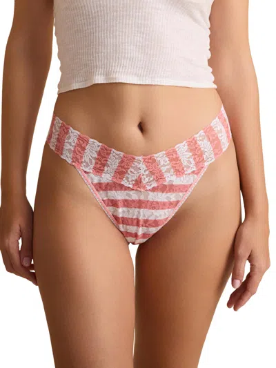 Hanky Panky Printed Signature Lace Original Rise Thong In Multi