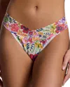 Hanky Panky Printed Signature Lace Original Rise Thong In Multi