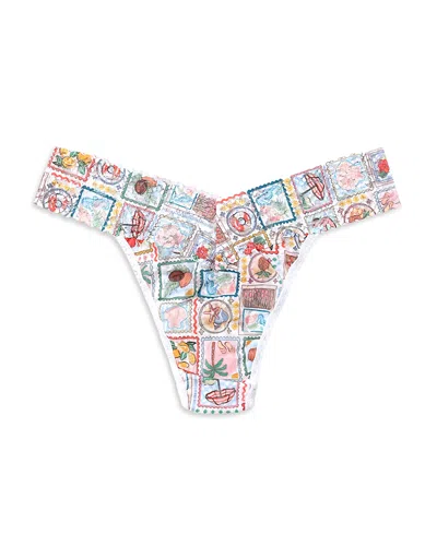 Hanky Panky Printed Signature Lace Original Rise Thong In Multi