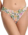 Hanky Panky Printed Signature Lace Original Rise Thong In Botany