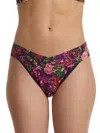 Hanky Panky Printed Signature Lace® Original Rise Thong Floral In Multi
