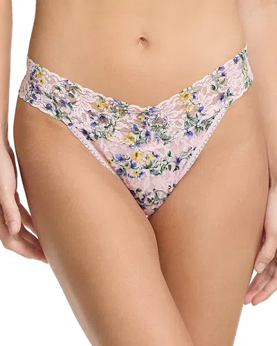 Hanky Panky Printed Signature Lace Original Rise Thong In Heirloom