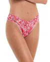 Hanky Panky Printed Signature Lace Original Rise Thong In Lots Of Love