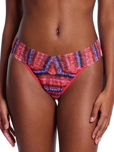 Hanky Panky Printed Signature Lace Original Rise Thong In Dip Dye