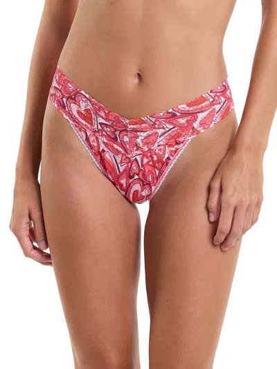 Hanky Panky Printed Signature Lace Original Rise Thong In Multicolor