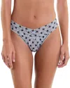 Hanky Panky Petite Size Printed Signature Lace Thong In Pinpoint