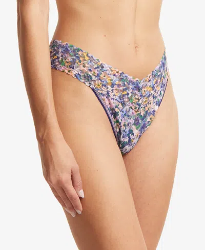 Hanky Panky Printed Signature Lace Original Rise Thong, Pr4811 In Staycation