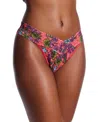 Hanky Panky Printed Signature Lace Original Rise Thong In Wonderland Blooms