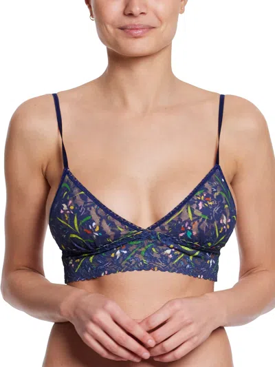 Hanky Panky Printed Signature Lace Padded Triangle Bralette In Multicolor