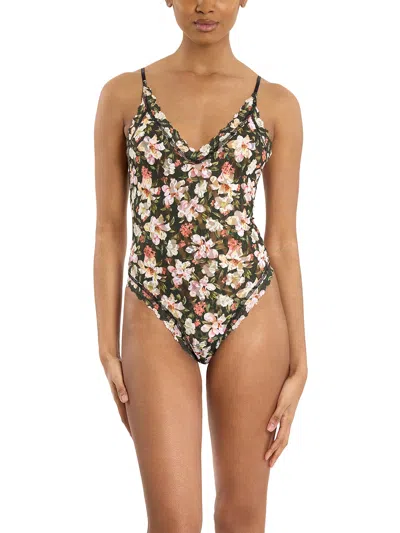 Hanky Panky Printed Signature Lace® Thong Back Bodysuit