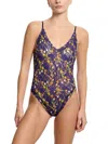 Hanky Panky Printed Signature Lace® Thong Back Bodysuit In Multicolor