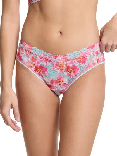 Hanky Panky Printed Signature Lace® V-front High Cut Brief In Multicolor