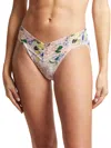 Hanky Panky Low-rise Printed Lace Thong Pr4911 In Multicolor
