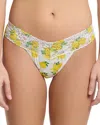 Hanky Panky Cotton With A Conscience Original-rise Thong In Make Lemonade