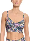 Hanky Panky Printed V-neck Retro Lace Bralette In Multicolor