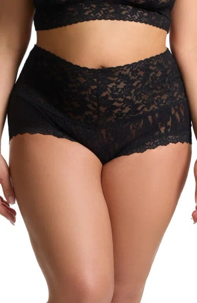 Hanky Panky Retro Lace Boyshorts In Black