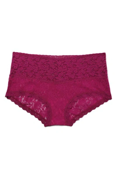 Hanky Panky Retro Lace Boyshorts In Brown