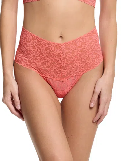 Hanky Panky Retro Lace Thong In Pink