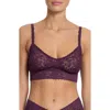 Hanky Panky V-neck Retro Lace Bralette In Stone Fruit Purple