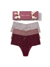 Hanky Panky Retro Thong Holiday 3 Pack Cracker In Multi