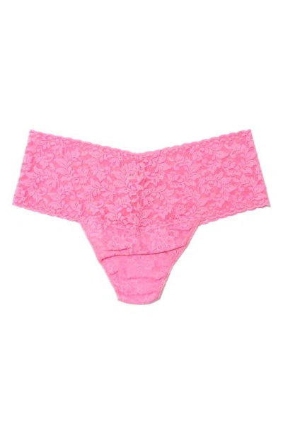 Hanky Panky Retro Lace Thong In Pink
