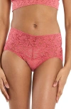 Hanky Panky Retro Lace V-kini In Pink