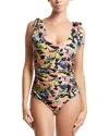 Hanky Panky Ruched One Piece Swimsuit In Unapologetic