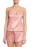 Hanky Panky Satin Sleep Cami In Rose Latte