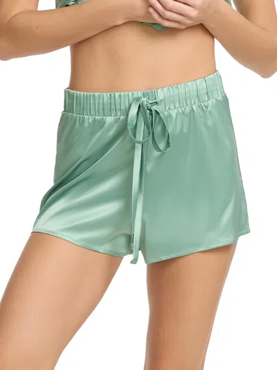 Hanky Panky Satin Sleep Drawstring Short In Green