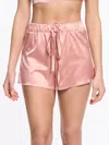 Hanky Panky Satin Sleep Drawstring Short In Pink