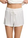 Hanky Panky Satin Sleep Drawstring Short In White