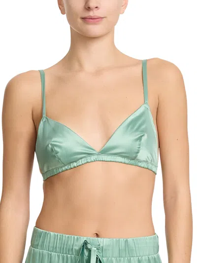 Hanky Panky Satin Sleep Fashion Bralette In Green