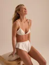 Hanky Panky Satin Sleep Fashion Bralette In White
