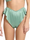 Hanky Panky Satin Sleep Flutter Tanga In Green