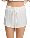 Hanky Panky Satin Sleep Shorts In Light Ivory