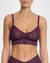 Hanky Panky V-neck Retro Lace Bralette In Stone Fruit