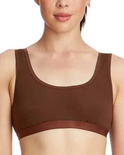 Hanky Panky Scoop Neck Bra In Brown